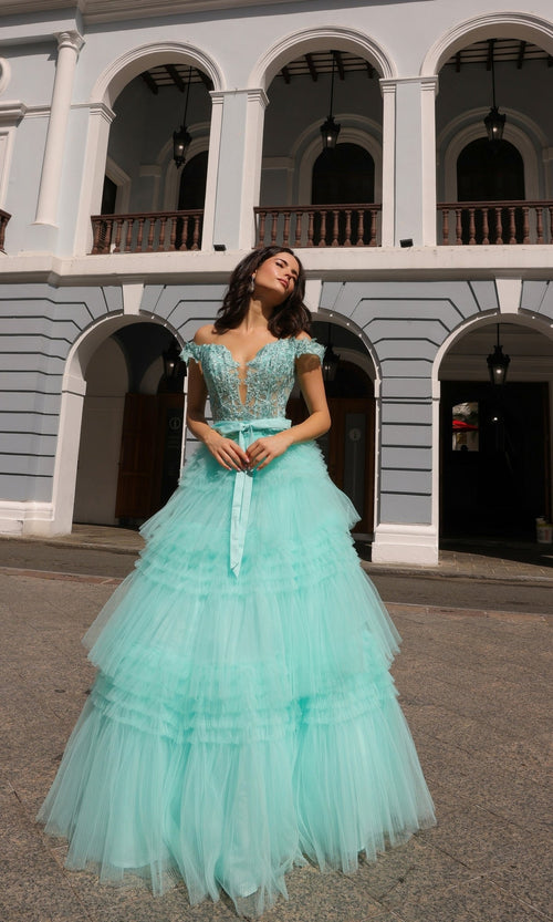Nox Anabel E1293 Chic Designer Ruffled Prom Ball Gown
