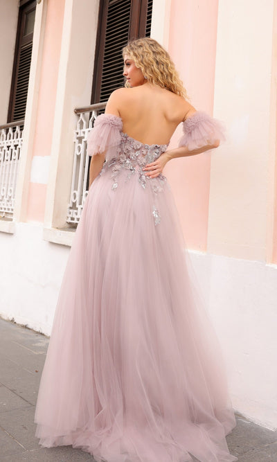 Nox Anabel E1453 Mocha Chic Strapless Long Prom Dress