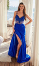 Long Prom Dress with Sheer Waist by Nox Anabel E1711