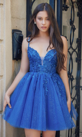 Nox Anabel E902 Elegant Glitter Tulle Dress for Homecoming