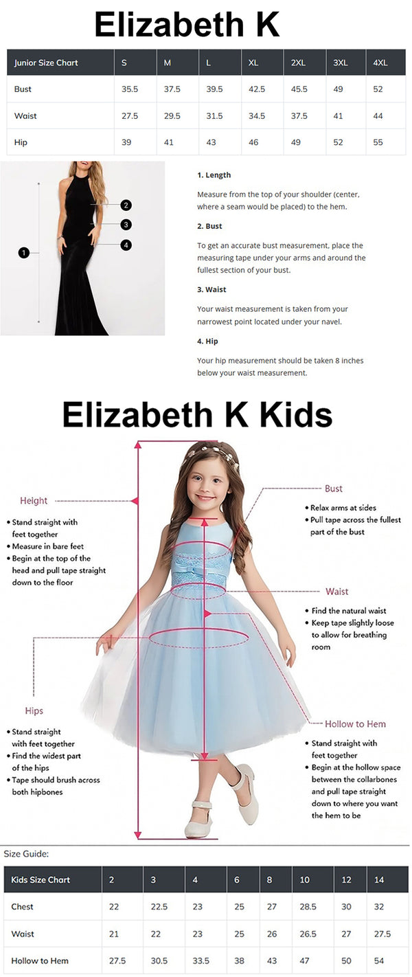 Elizabeth K Size Chart