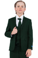 Boys Suit Perry Ellis Vested Boy's Wedding Suit in Hunter Green