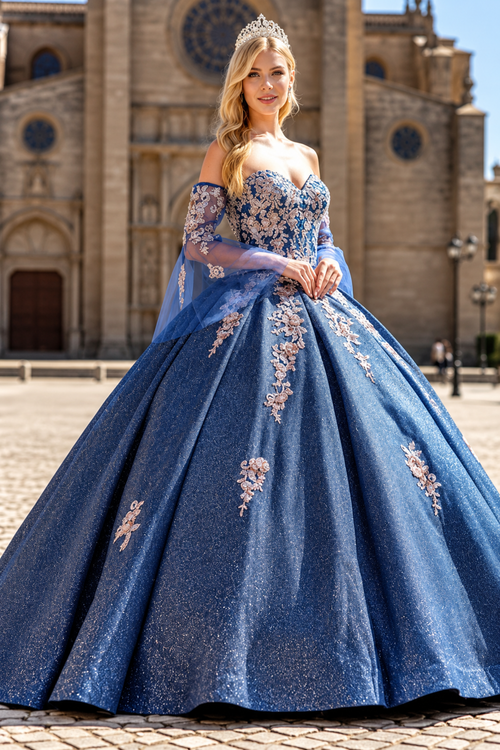 Burgundy & Gold Quinceanera Gown by Elizabeth K GL1912
