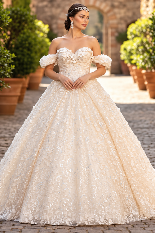 Pink & White Ball Gown by Elizabeth KGL3019