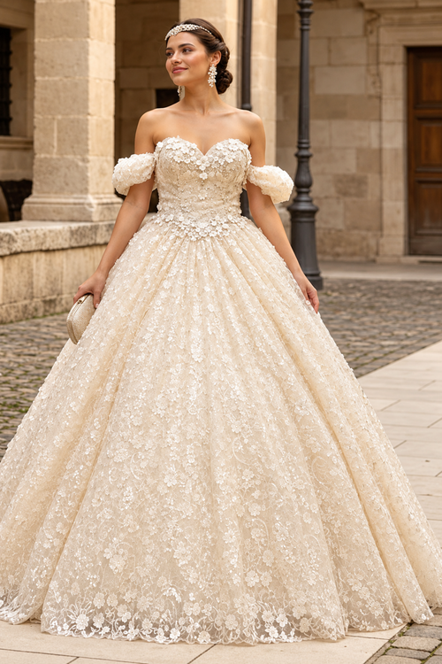 Pink & White Ball Gown by Elizabeth KGL3019