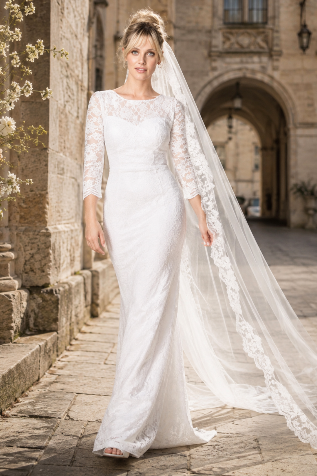 Eva USA 3397B Modest Wedding Dress Bridal Gown