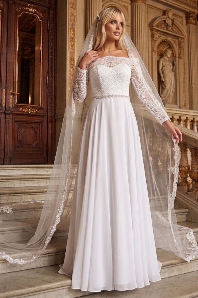 Eva USA 3414 Modest Wedding Dress Bridal Gown