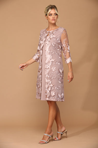 Eva USA 3351 Lace 3/4 Sleeve Mother of the Bride Dress