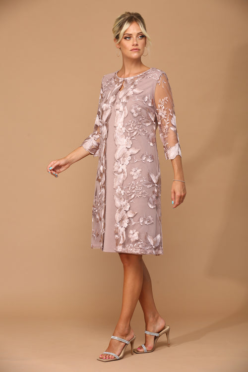 Eva USA 3351 Lace 3/4 Sleeve Mother of the Bride Dress