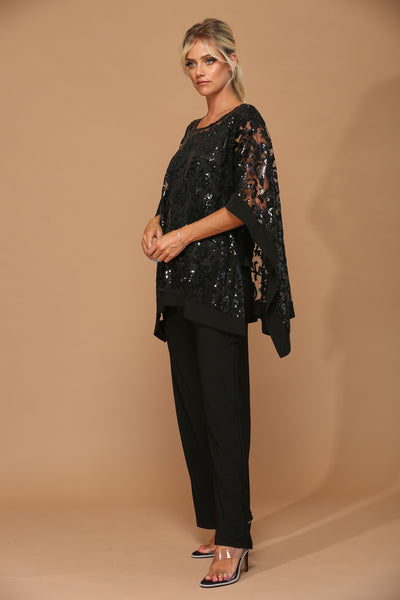 Eva USA 3443 Black Jumpsuit Formal Outfit for Women