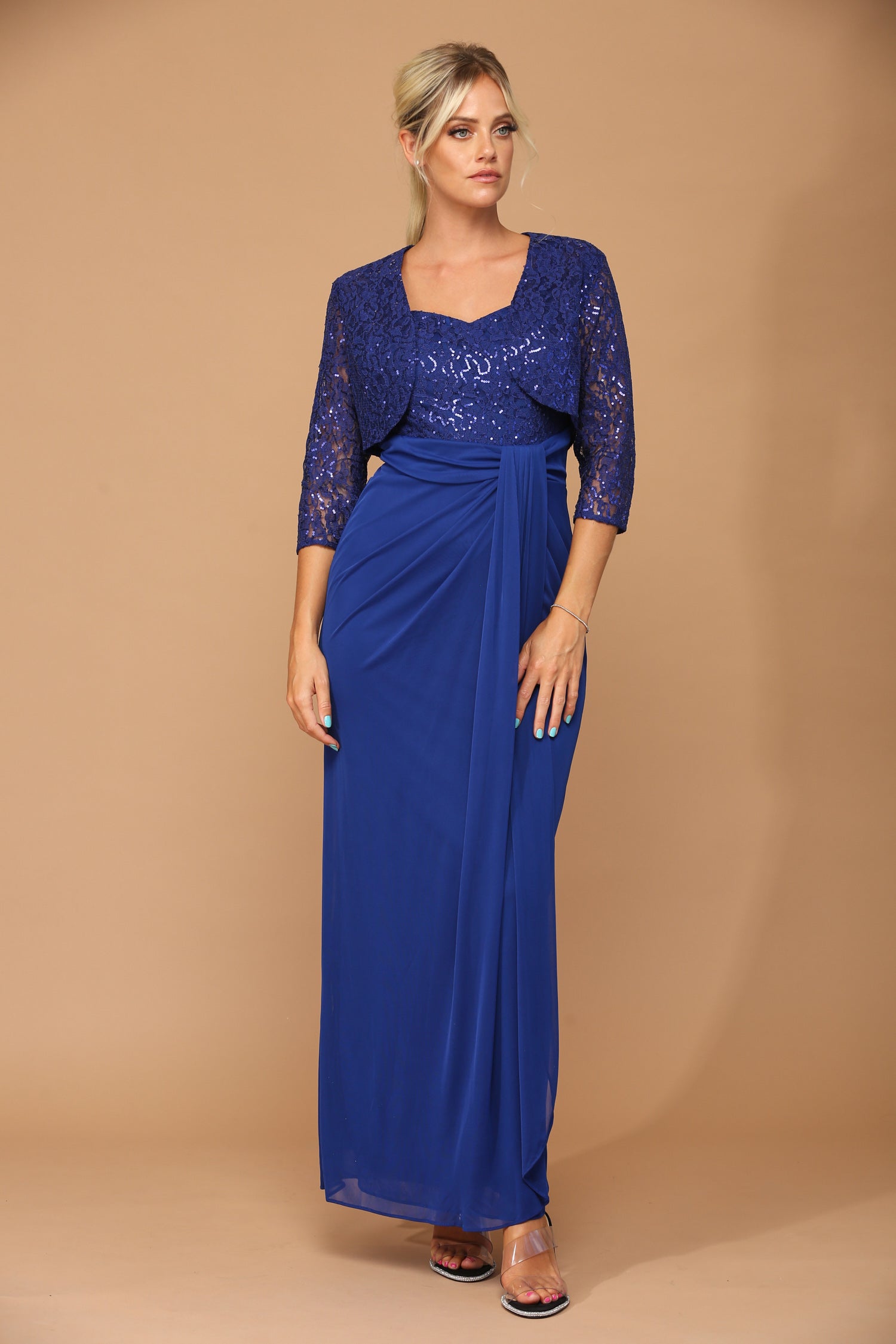 Long 2-Piece Bolero Dress for Mother of the Bride by Eva USA