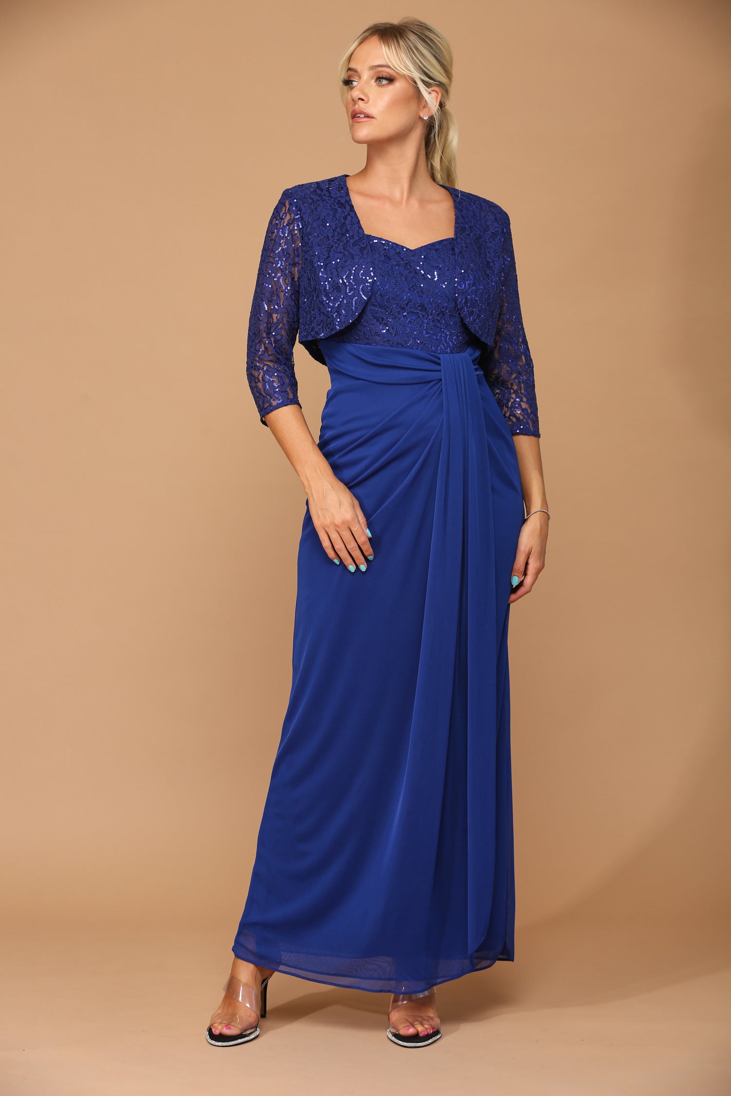Long 2-Piece Bolero Dress for Mother of the Bride by Eva USA