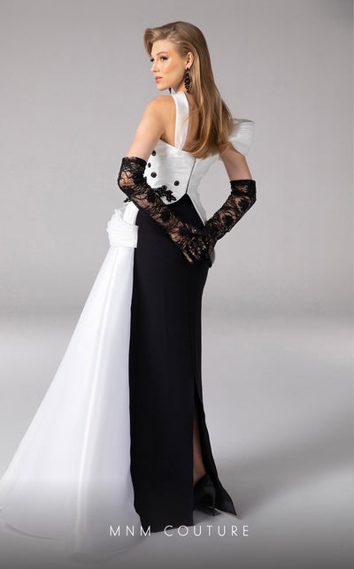 Fouad Sarkis F02810 Asymmetric Draped Gown