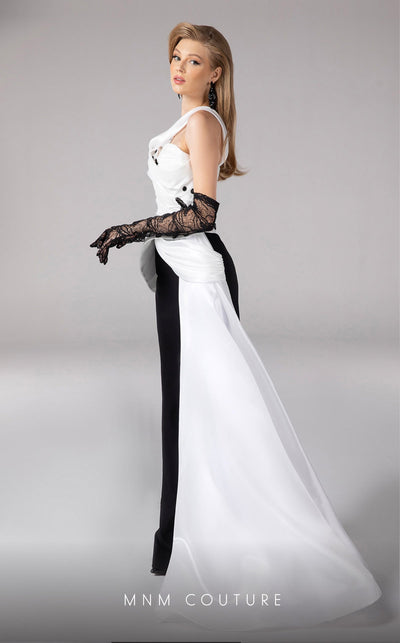 Fouad Sarkis F02810 Asymmetric Draped Gown
