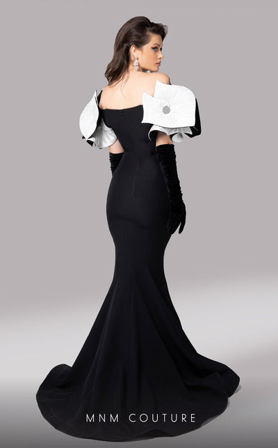 Fouad Sarkis F02820 Evening Dress - Classic Black & White