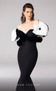 Fouad Sarkis F02820 Evening Dress - Classic Black & White