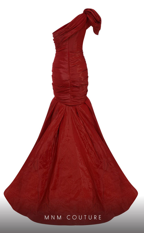 Fouad Sarkis F02833 Olive One-Shoulder Mermaid Gown