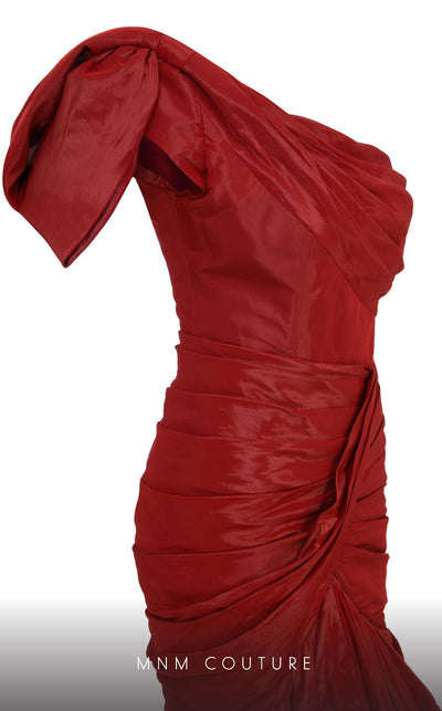 Fouad Sarkis F02833 Olive One-Shoulder Mermaid Gown