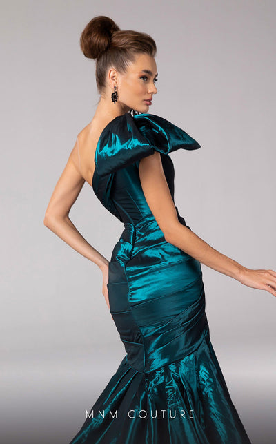 Fouad Sarkis F02833 Olive One-Shoulder Mermaid Gown