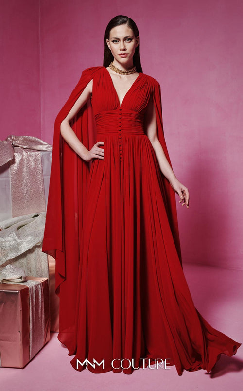 Fouad Sarkis F02845 Sleeveless V-Neck Gown