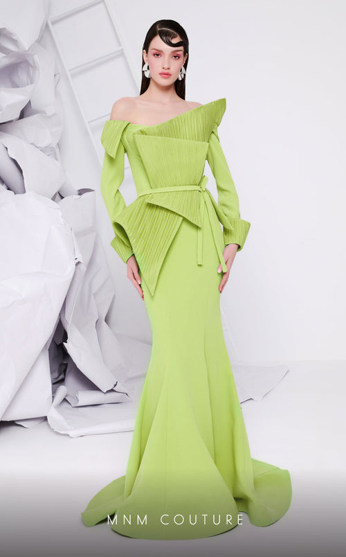 Fouad Sarkis Lilac Off-Shoulder Mermaid Dress