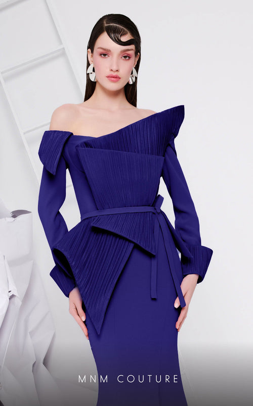 Fouad Sarkis Lilac Off-Shoulder Mermaid Dress