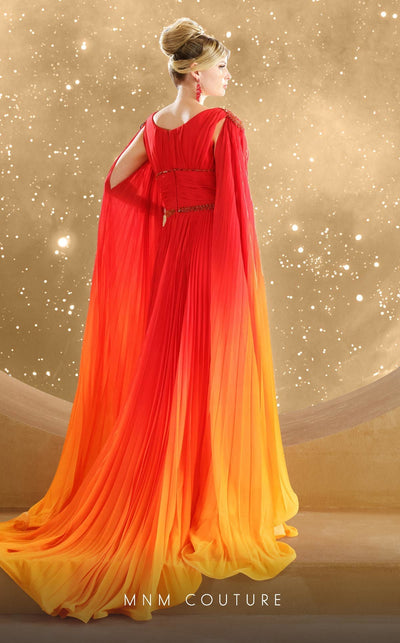 Fouad Sarkis F02847 Olive V-Neck Gown