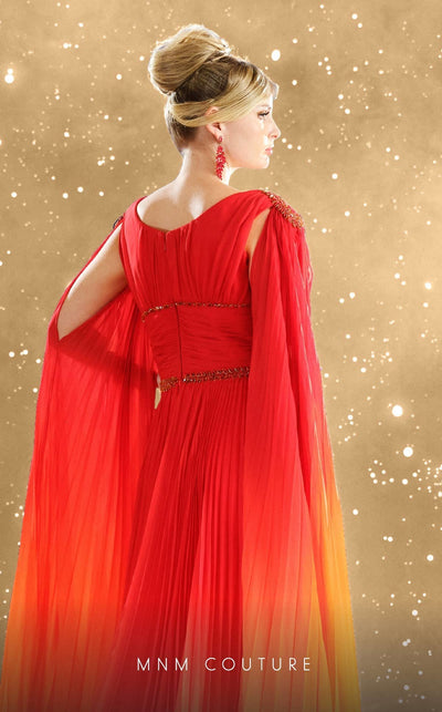 Fouad Sarkis F02847 Olive V-Neck Gown