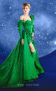 Fouad Sarkis F02877 One-Shoulder Green Gown