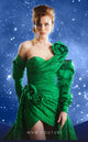 Fouad Sarkis F02877 One-Shoulder Green Gown