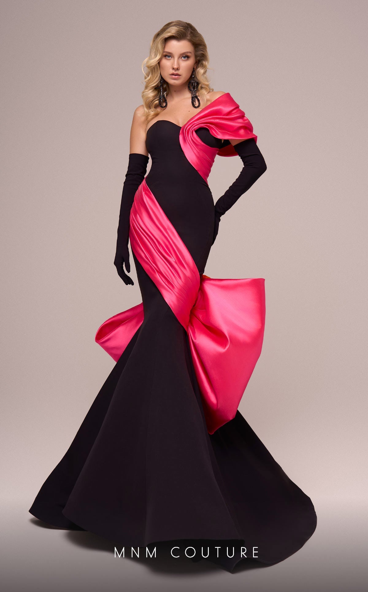 Fouad Sarkis F02883 One-Shoulder Mermaid Gown