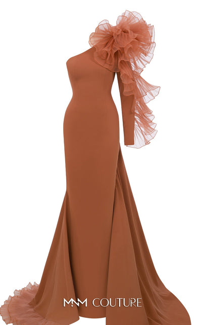 Fouad Sarkis F02906 One-Shoulder Evening Gown