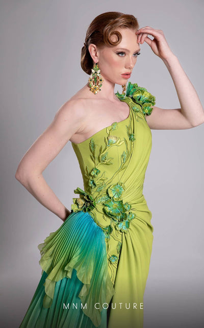 Fouad Sarkis F02911 One-Shoulder Open Back Couture Gown