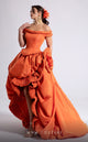 Fouad Sarkis F02913 Off-Shoulder High-Low Couture Gown