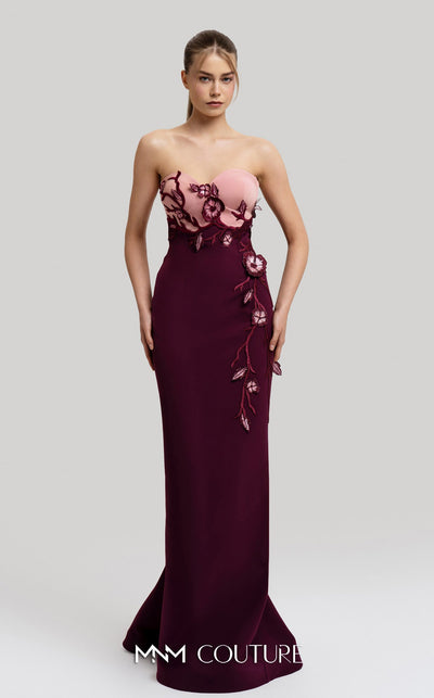 Fouad Sarkis F02917 Strapless Gown with Detachable Cape