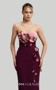 Fouad Sarkis F02917 Strapless Gown with Detachable Cape