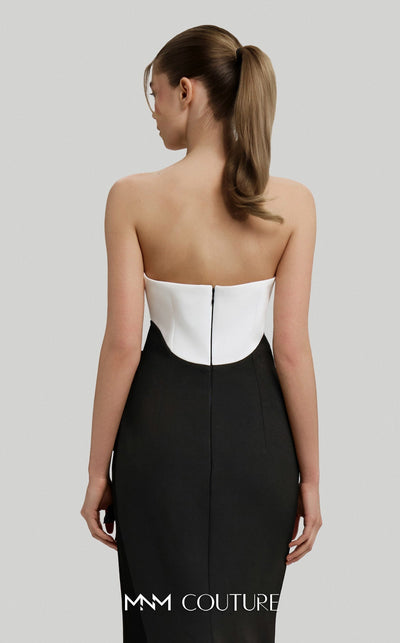 Fouad Sarkis F02917 Strapless Gown with Detachable Cape