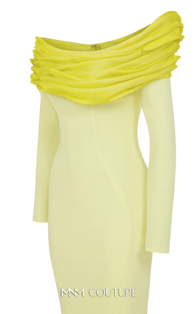 Fouad Sarkis Off-Shoulder Mermaid Gown in Fuchsia