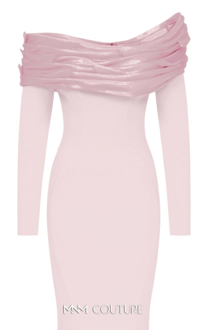 Fouad Sarkis Off-Shoulder Mermaid Gown in Fuchsia