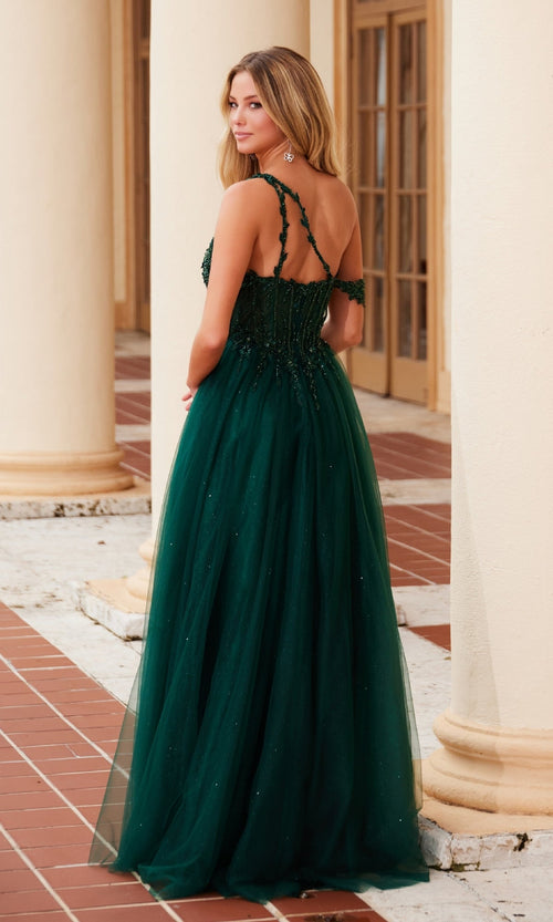 Nox Anabel F1567 Asymmetrical Glitter Prom Dress