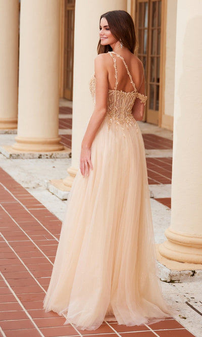 Nox Anabel F1567 Asymmetrical Glitter Prom Dress