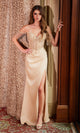 Vestido de fiesta largo Nox Anabel F1571: vestido formal con escote de cuentas