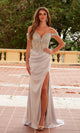 Nox Anabel F1572 Elegant Beaded-Corset Long Prom Dress