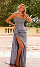 Vestido de fiesta largo con corsé transparente Nox Anabel F1573