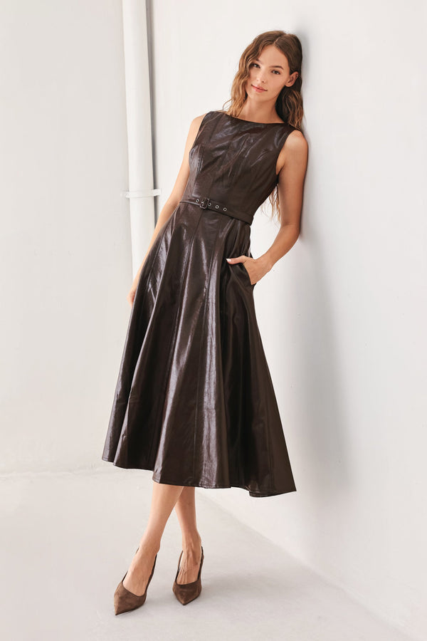 Flying Tomato DARK BROWN DRESSES