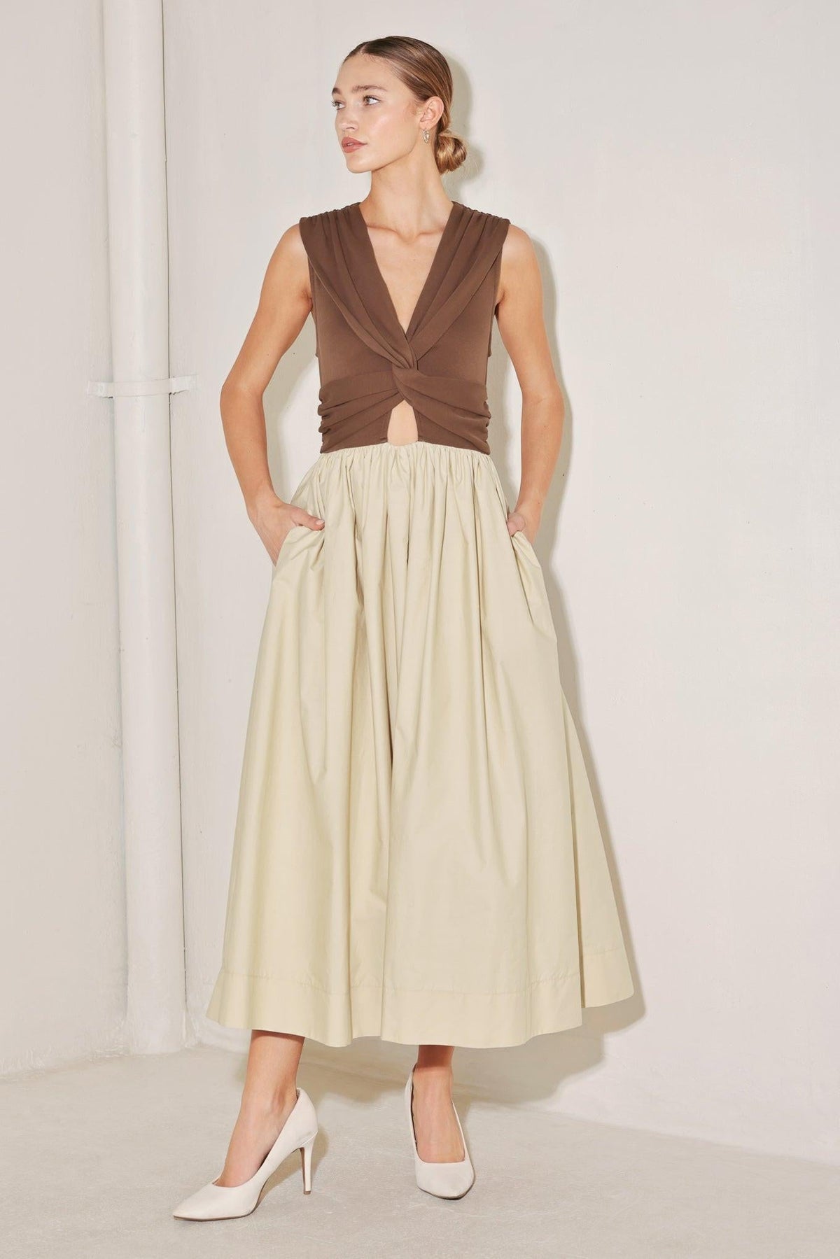 Flying Tomato BROWN MULTI DRESSES