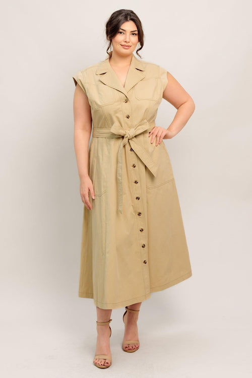 Flying Tomato KHAKI DRESSES