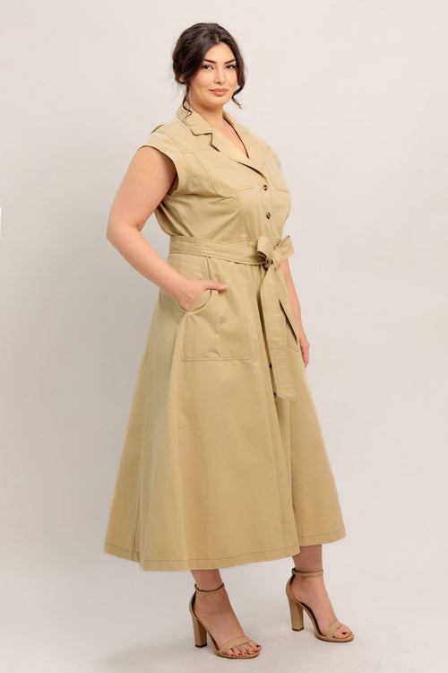 Flying Tomato KHAKI DRESSES