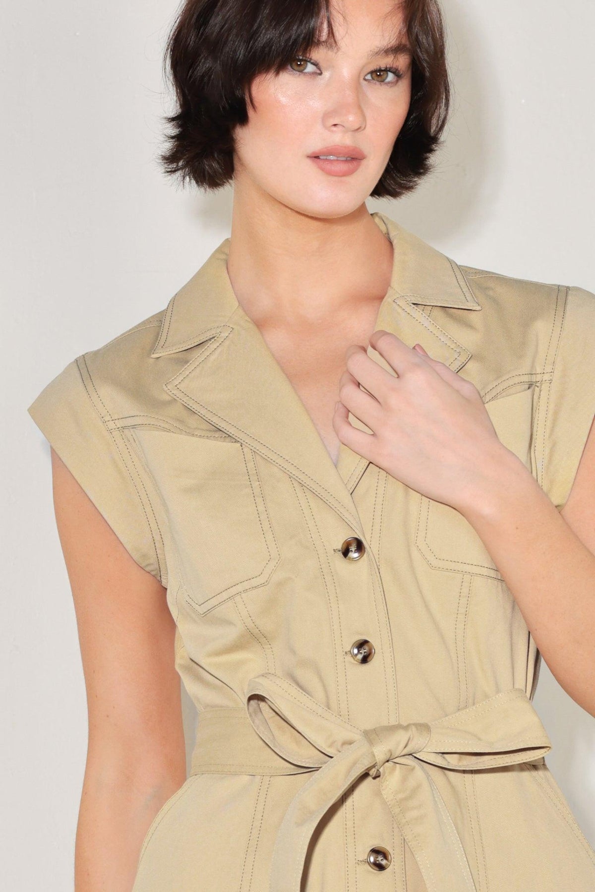 Flying Tomato KHAKI DRESSES