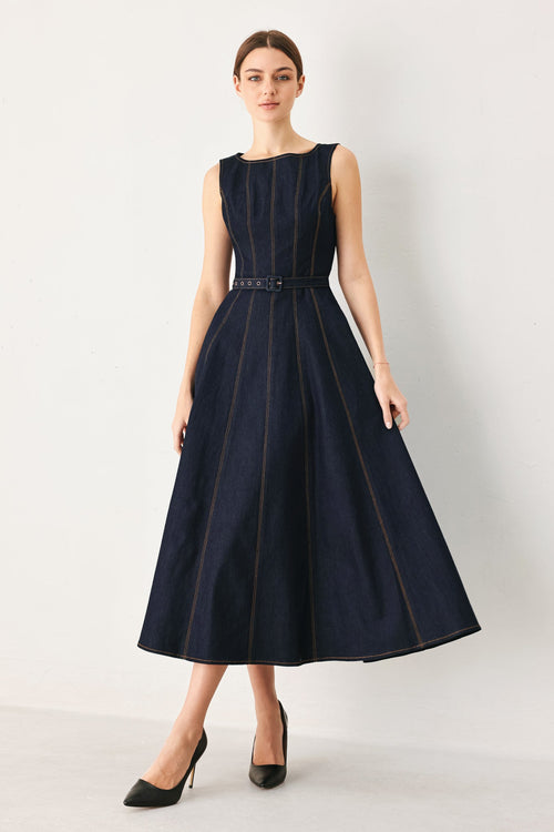 Flying Tomato DARK DENIM DRESSES